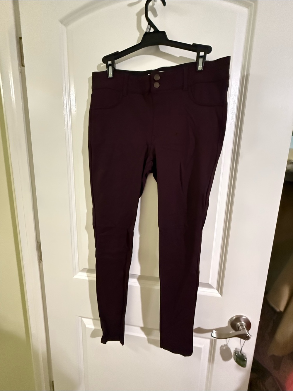 Rewind Plum Skinny High-Rise Stretch Pants